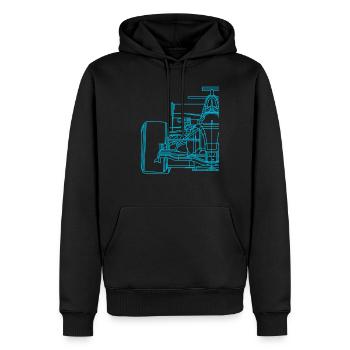 Formel Renncar schematische Rennwagen-Formel-Renns - Männer Premium Bio Hoodie - Schwarz - Vorne - Nico (187cm)