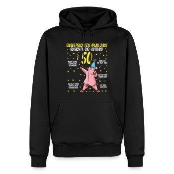 50 Geburtstag Geschenkidee Baujahr 1972 lustig - Männer Premium Bio Hoodie - Schwarz - Vorne - Nico (187cm)