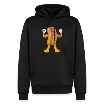 Hot Dog Bodybuilding Fitness Gym Cadeau - Sweat à capuche Premium bio Homme - noir - Devant - Nico (187cm)