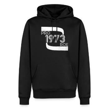 Pro Roe 1973 Retro Frauenrechte Feminist - Männer Premium Bio Hoodie - Schwarz - Vorne - Nico (187cm)