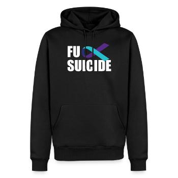 Fick Selbstmord Selbstmordbewusstsein Ribbon Selbs - Männer Premium Bio Hoodie - Schwarz - Vorne - Nico (187cm)