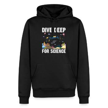 Plongeur plongeur scientifique Biologiste marin Ozea - Sweat à capuche Premium bio Homme - noir - Devant - Nico (187cm)