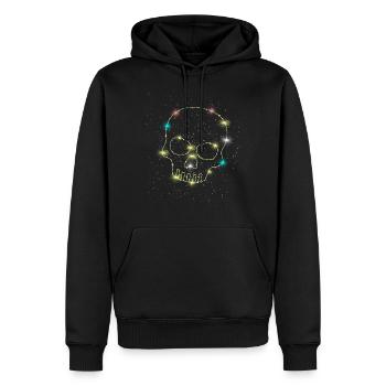 �delkonstellation Skelettsch�del Konstellation - Männer Premium Bio Hoodie - Schwarz - Vorne - Nico (187cm)