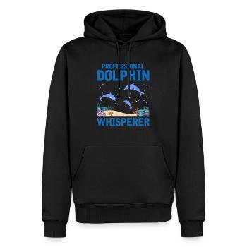 Professional Dolphin Whisperer Zooologist Sea Oze - Men’s Premium Organic Hoodie - black - Front - Nico (187cm)