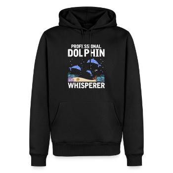 Professional Dolphin Whisperer Zooologist Sea Oze - Men’s Premium Organic Hoodie - black - Front - Nico (187cm)