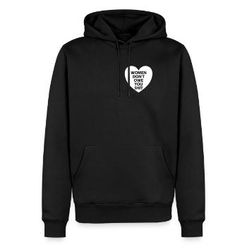 Frauen schulden dir nicht Schei�e Feministin schul - Männer Premium Bio Hoodie - Schwarz - Vorne - Nico (187cm)