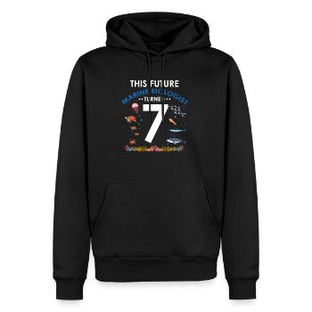 Meeresbiologie Geburtstagsparty 7 Jahre Sieben - Männer Premium Bio Hoodie - Schwarz - Vorne - Nico (187cm)