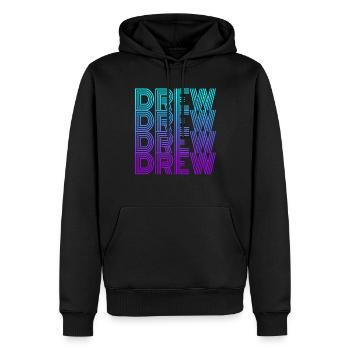 Drew Vaporwave Drew - Männer Premium Bio Hoodie - Schwarz - Vorne - Nico (187cm)