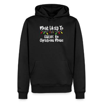 H�chstwahrscheinlich Weihnachten Weihnachtsfamilie - Männer Premium Bio Hoodie - Schwarz - Vorne - Nico (187cm)