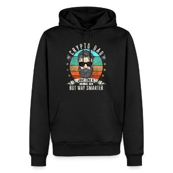 Crypto Dad like a normal Dad - Men’s Premium Organic Hoodie - black - Front - Nico (187cm)