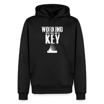 Einbrecher Schlüsseldienst Schließtechniker Design - Männer Premium Bio Hoodie - Schwarz - Vorne - Nico (187cm)