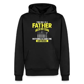 Lockpicking Expert Déverrouillage Service Lock Papa - Sweat à capuche Premium bio Homme - noir - Devant - Nico (187cm)