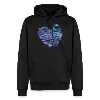 Sie sind wichtig - Männer Premium Bio Hoodie - Schwarz - Vorne - Nico (187cm)