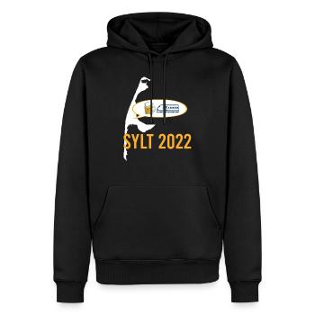 Sylt 2022 Weekend - Fête sur les vacances de la mer du Nord - Sweat à capuche Premium bio Homme - noir - Devant - Nico (187cm)