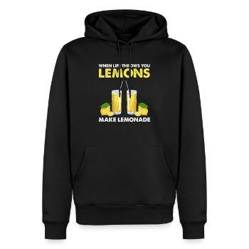Lemonade Lemon Lemonade Lemonade Lemonade Stand Design - Men’s Premium Organic Hoodie - black - Front - Nico (187cm)