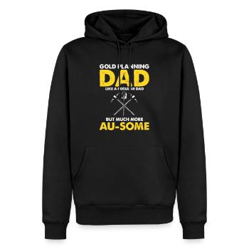 Chercheurs d'or Panning Gold Gold Mining Designs - Sweat à capuche Premium bio Homme - noir - Devant - Nico (187cm)