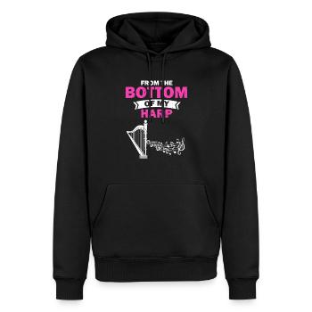 Conception de harpe pour harpistes et harpistes - Sweat à capuche Premium bio Homme - noir - Devant - Nico (187cm)