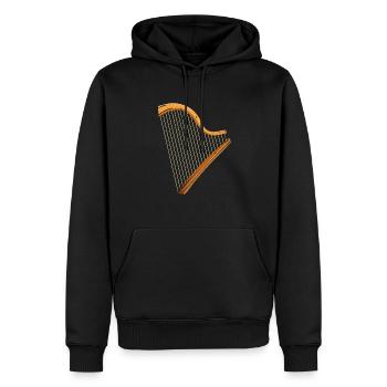 Conceptions de joueurs de harpe pour les conceptions de joueurs de harpe - Sweat à capuche Premium bio Homme - noir - Devant - Nico (187cm)