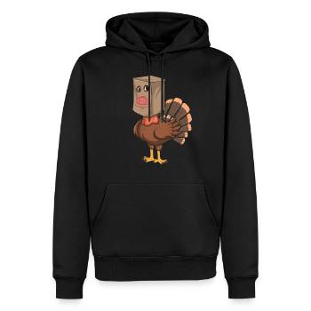 Truthahnschwein verkleidet lustige Thanksgiving Tr - Männer Premium Bio Hoodie - Schwarz - Vorne - Nico (187cm)