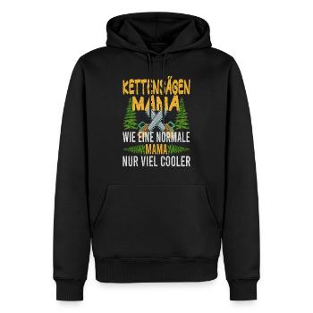 Tronçonneuse Mama Tronçonneuses Mère Arbres Forestier - Sweat à capuche Premium bio Homme - noir - Devant - Nico (187cm)