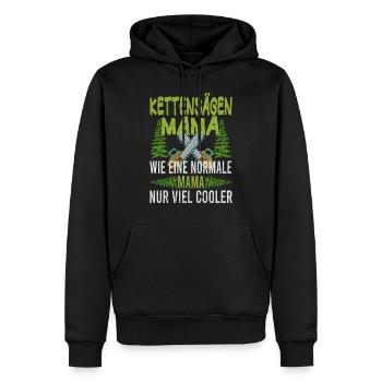 Tronçonneuse Mama Tronçonneuses Mère Arbres Forestier - Sweat à capuche Premium bio Homme - noir - Devant - Nico (187cm)