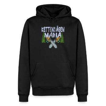 Tronçonneuse Mama Tronçonneuses Mère Arbres Forestier - Sweat à capuche Premium bio Homme - noir - Devant - Nico (187cm)