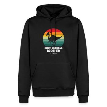 Crest Dinosaur Brother pour Parasaurolophus - Sweat à capuche Premium bio Homme - noir - Devant - Nico (187cm)
