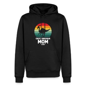 Crest Dinosaur Mama pour Parasaurolophus - Sweat à capuche Premium bio Homme - noir - Devant - Nico (187cm)