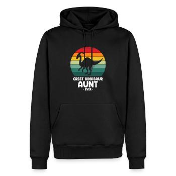 Tante de dinosaure crest pour Parasaurolophus - Sweat à capuche Premium bio Homme - noir - Devant - Nico (187cm)