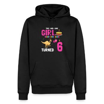 Parasaurolophus design dinosaur birthday - Men’s Premium Organic Hoodie - black - Front - Nico (187cm)