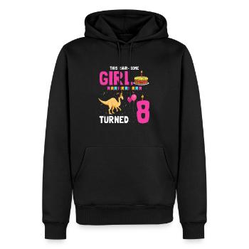 Parasaurolophus Kids Design Anniversaire - Sweat à capuche Premium bio Homme - noir - Devant - Nico (187cm)
