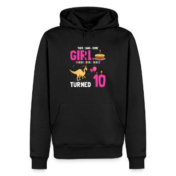 Parasaurolophus Kinder Design Dinosaurier - Männer Premium Bio Hoodie - Schwarz - Vorne - Nico (187cm)