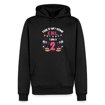 Parasaurolophus Kids Design Dinosaurs - Men’s Premium Organic Hoodie - black - Front - Nico (187cm)