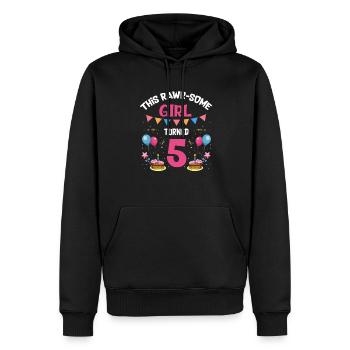 Parasaurolophus Enfants Design Dinosaures - Sweat à capuche Premium bio Homme - noir - Devant - Nico (187cm)