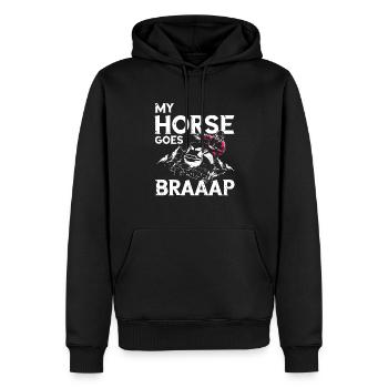Conception de motoneigistes et de motoneiges - Sweat à capuche Premium bio Homme - noir - Devant - Nico (187cm)
