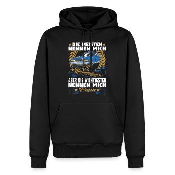 Kfz Mechatroniker Papa Vater Auto Schrauber - Männer Premium Bio Hoodie - Schwarz - Vorne - Nico (187cm)