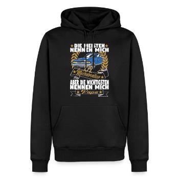 Kfz Mechatroniker Papa Vater Auto Schrauber - Männer Premium Bio Hoodie - Schwarz - Vorne - Nico (187cm)