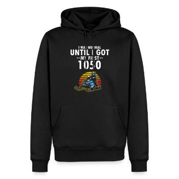 Conception de motoneigistes et de motoneiges - Sweat à capuche Premium bio Homme - noir - Devant - Nico (187cm)