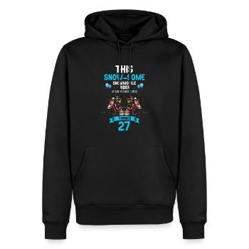 Conception de motoneige pour l’anniversaire de la motoneige - Sweat à capuche Premium bio Homme - noir - Devant - Nico (187cm)