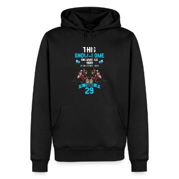 Schneemobil Design für Skidoo Fahrer Geburtstag - Männer Premium Bio Hoodie - Schwarz - Vorne - Nico (187cm)