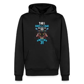 Schneemobil Design für Skidoo Fahrer Geburtstag - Männer Premium Bio Hoodie - Schwarz - Vorne - Nico (187cm)