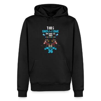 Conception de motoneige pour l’anniversaire de la motoneige - Sweat à capuche Premium bio Homme - noir - Devant - Nico (187cm)