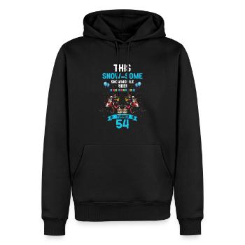 Conception de motoneige pour l’anniversaire des skieurs - Sweat à capuche Premium bio Homme - noir - Devant - Nico (187cm)