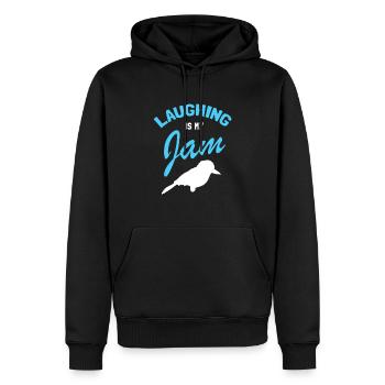 Pêcheur roi australien et oiseau lanchender - Sweat à capuche Premium bio Homme - noir - Devant - Nico (187cm)