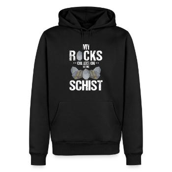 Recherche sur les roches et conception de roches à quartz - Sweat à capuche Premium bio Homme - noir - Devant - Nico (187cm)