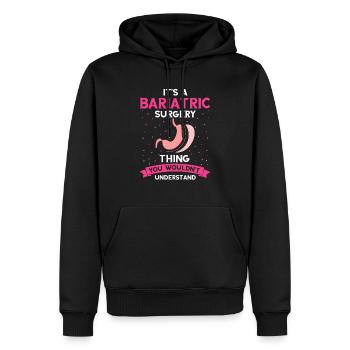 Conception de pontage gastrique et de pontage gastrique - Sweat à capuche Premium bio Homme - noir - Devant - Nico (187cm)