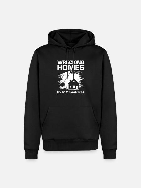 Démolition et rénovation de maisons - Sweat à capuche Premium bio Homme - noir