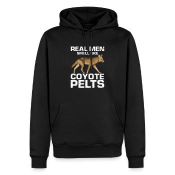 Conception de coyote pour les réacteurs de coyote - Sweat à capuche Premium bio Homme - noir - Devant - Nico (187cm)