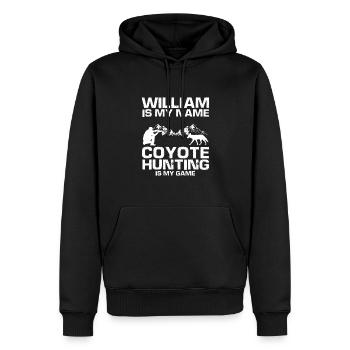 Conception de coyote pour les réacteurs de coyote - Sweat à capuche Premium bio Homme - noir - Devant - Nico (187cm)