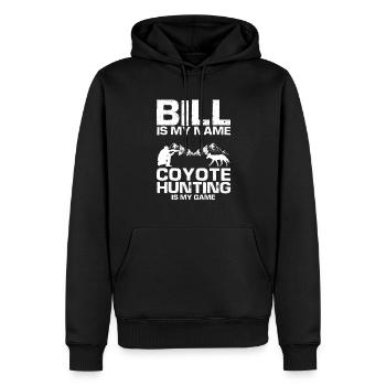 Conception de coyote pour les réacteurs de coyote - Sweat à capuche Premium bio Homme - noir - Devant - Nico (187cm)